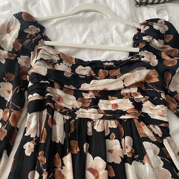 Abercrombie & Fitch Black and Brown Floral Dress - Picture 4 of 5